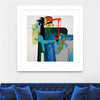 "Return The Fork" Matted and Framed White 36x36 Wall Art