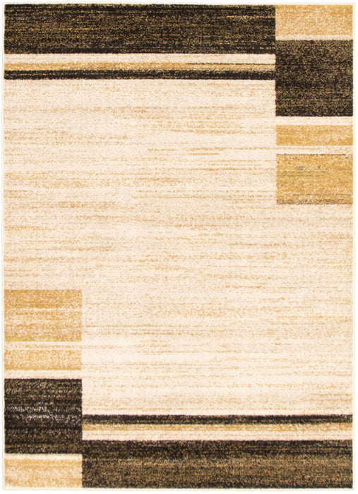 Aya Ivory-Brown Area Rug - 5'3\" x 7'3\"