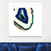 "Mediterranean Agate A" Matted and Framed White 36x36 Wall Art