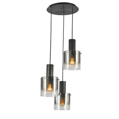 Henley 3-Light Black Chandelier 