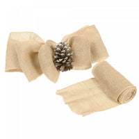 Burlap Ribbon Natural 10