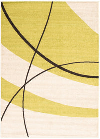 Carson Cream-Green Area Rug - 3'11