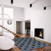 August Geod Navy-White 6'7" x 9'6" Area Rug
