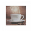 20 Pack 3 Ply Cocktail Napkin Steaming Coffee - Set of 6|Paquet de 20 serviettes cocktail à 3 épaisseurs ornées d’un café fumant - ensemble de 6 paquets