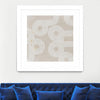"Fluxus I" Matted and Framed White 30x30 Wall Art