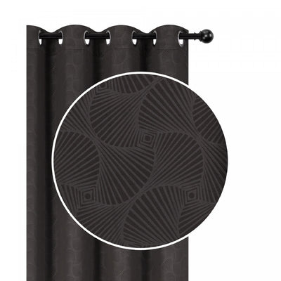 Embossed Panel Shell Chocolate 84" - Set of 2 Drapes and Blinds|Panneau embossé chocolat de 84 po à motif de coquillages - ensemble de 2 rideaux et stores