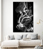 "Black Smoke Abstract" Giant Art 72x48 Wall Art