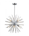 Sunburst  8-Light Chrome Chandelier