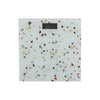 Digital Glass Body Scale Square - Terrazzo Bath Accessories|Pèse-personne numérique carré en verre - accessoires de salle de bain d’apparence terrazzo