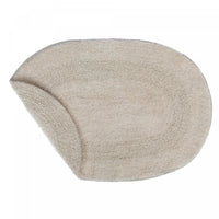 Reversible Cotton Oval Solid Color Bathmat 16 x 24 Ivory - Set of 2