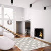 August Geod White-Navy 5'3" x 7'3" Area Rug