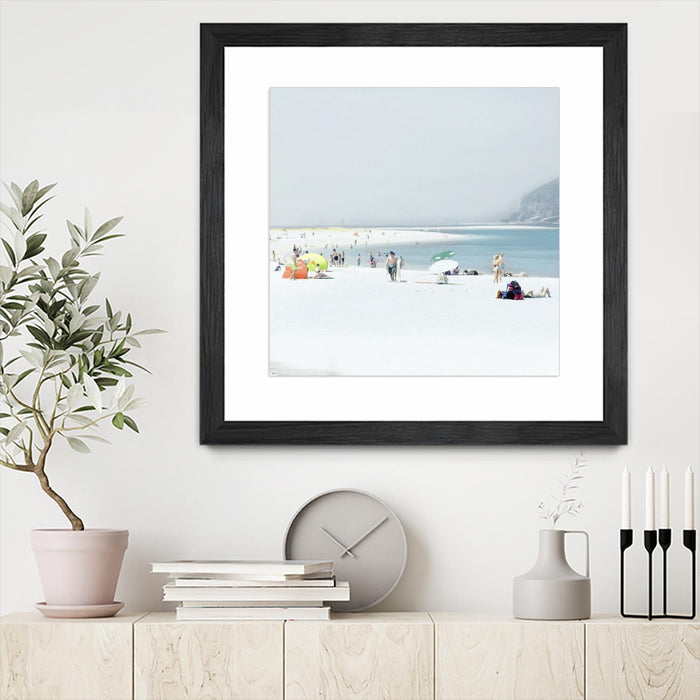 \"Troia\" Matted and Framed Black 30x30 Wall Art