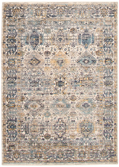 Bolivar Yalameh Blue-Ivory Area Rug - 5'3" x 7'6"