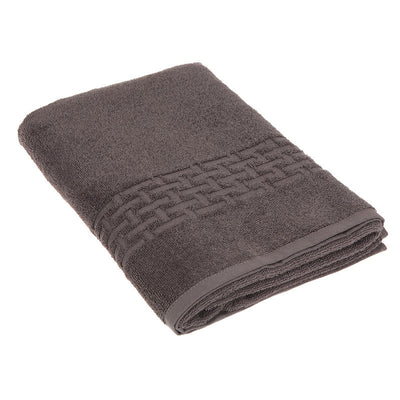 Basketweave Bath Towel 30 x 60 Charcoal Grey - Set of 2 Towels|Serviette de bain nattée gris anthracite 30 x 60 - ensemble de 2 serviettes
