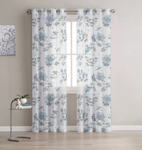 Sondrio Grommet Pair of Blue Panels - 52X84