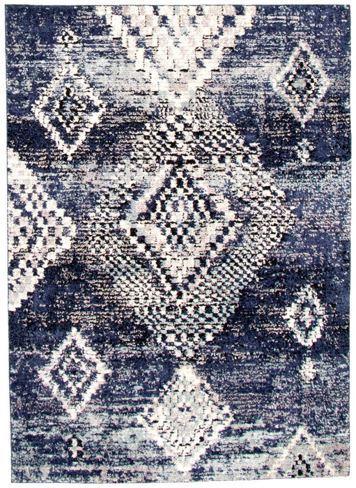 Makondo Mosaique Blue Area Rug - 6'7\" x 9'6\"