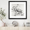 "Transparent Onyx" Matted and Framed Black 36x36 Wall Art