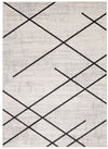 Damali Ivory/Black Machine Washable Area Rug - 5'0\" x 7'0\"