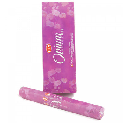 Hem Incense 20 Stick Opium - Set of 6 Incense Sticks|20 bâtons d’encens Hem à arôme d’opium - ensemble de 6 paquets de bâtons d’encens