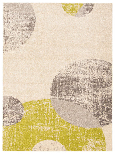 Ellegance Ivory / Green 3'11" x 5'7" Area Rug
