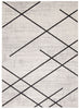 Damali Ivory/Black Machine Washable Area Rug - 6'0" x 9'0"