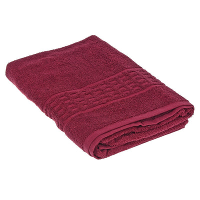 Basketweave Bath Towel 30 x 60 Burgundy - Set of 2 Towels|Serviette de bain nattée bourgogne 30 x 60 - ensemble de 2 serviettes