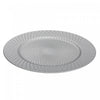 Charger Plate Dotted Diamond Silver 13" - Set of 6 Dinnerware|Assiette de présentation de 13 po argentée à motifs de pois et de diamant - ensemble de 6