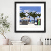 "Key West Cabana I" Matted and Framed Black 36x36 Wall Art