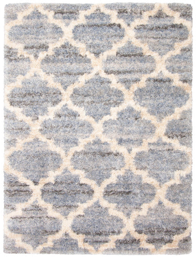 Dimity Grey/Light Blue Area Rug - 6'7" x 9'6"