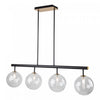 Aurelia Matte Black & Brass 4-Light Island Light