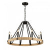 Perris 8-Light Black Chandelier 