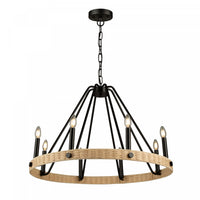 Perris 8-Light Black Chandelier 
