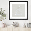 "Serene Seaside Ii Tan" Matted and Framed Black 30x30 Wall Art