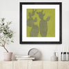 "Opuntia I" Matted and Framed Black 30x30 Wall Art