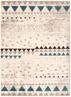 Raja Ivory-Blue Area Rug - 5'3\" x 7'3\"