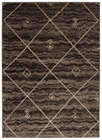 Grande Brown/Ivory 6'7" X 9'6" Area Rug