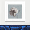 "Floral Symposium Ii" Matted and Framed White 36x36 Wall Art