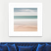"Beach, Sea, Sky" Matted and Framed White 30x30 Wall Art