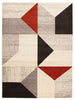 Hadley Grey / Red 7'10" x 10'2" Area Rug