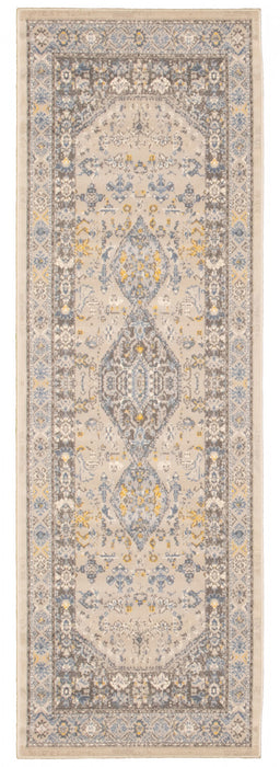 Sabra Blue Area Rug - 2'7\" x 8'0\"