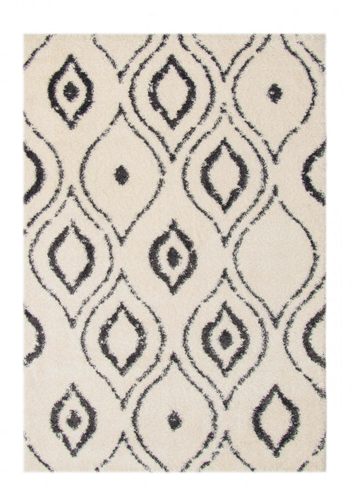 Gael Ivory Shag 3'11\" x 6'0\" Area Rug