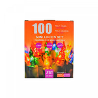 100 Lt Indoor/outdoor Mini Light Set Multi Bulbs - Set of 2 Christmas Lights