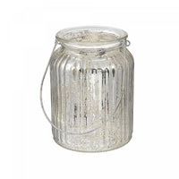 Ribbed Mercury Glass Tealight Holder