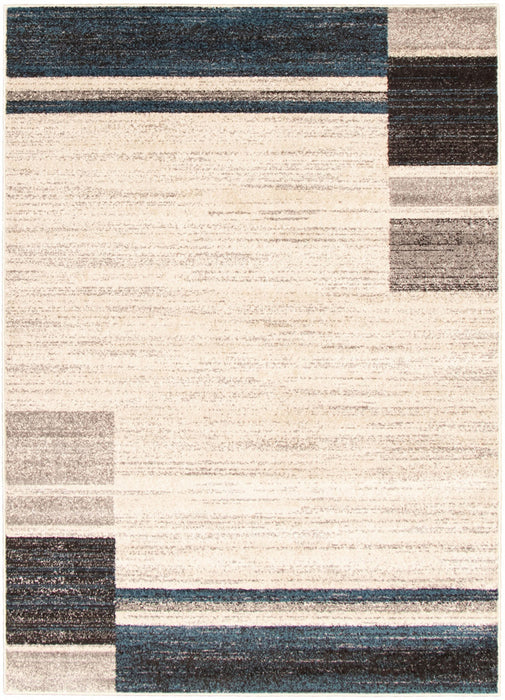 Aya Ivory-Blue Area Rug - 7'10\" x 10'2\"