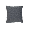Velvet Impression Cushion Grey - Set of 2|Coussin gris en velours avec relief - ensemble de 2
