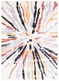 Paloma Sunburst Black, White Area Rug - 5'3