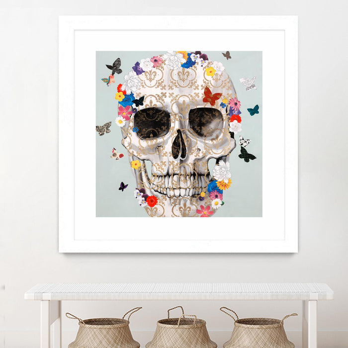 \"Party Favor\" Matted and Framed White 36x36 Wall Art