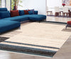 Aya Ivory-Blue Area Rug - 7'10" x 10'2"