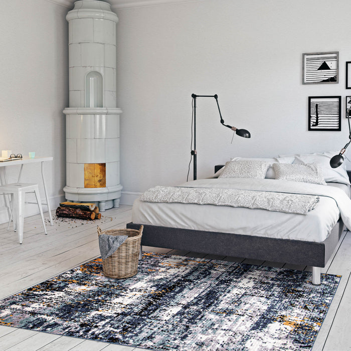 Paloma Marble Blue Area Rug - 3'11\" x 5'11\"