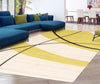 Carson Cream-Green Area Rug - 3'11" x 5'7"